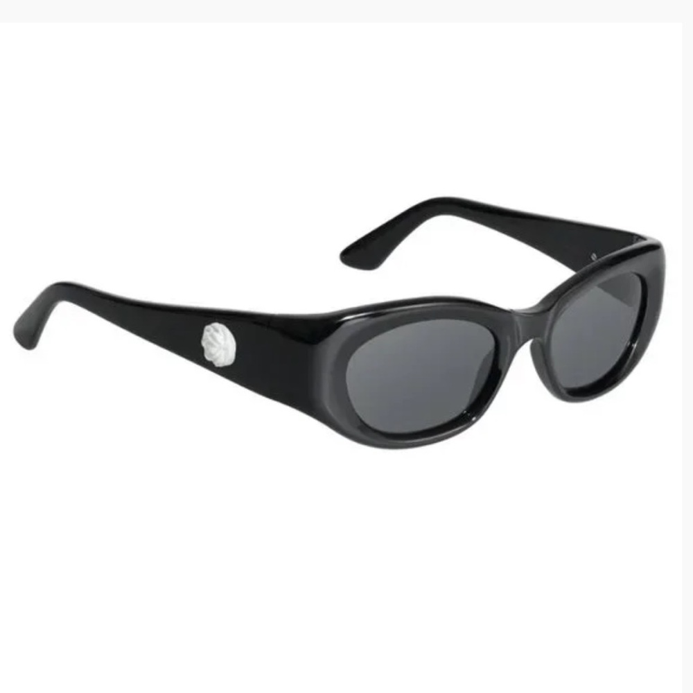 Magda Butrym x H&M Oval Black Sunglasses with Rose Motif. New, never used. - Picture 12 of 15